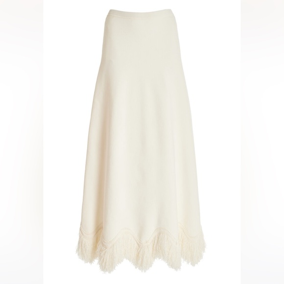 Ulla Johnson Paulina Fringed Knit Maxi Skirt - Picture 1 of 3